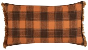 Cuscino nero e arancione 40 x 70 cm BARJA Beliani