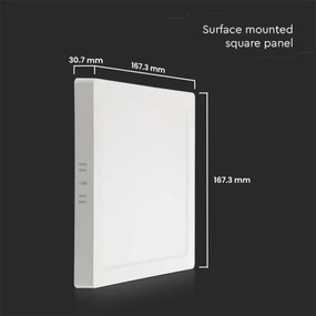 Plafoniera LED LED/12W/230V 6500K 16,7x16,7 cm bianco