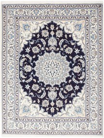 Nain Tappeto 150 x 190 Blu (Iran) Annodato A Mano