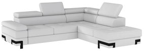 Divano letto angolare in Similpelle Bianco Angolo a destra - DAMIEN II