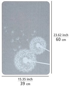 Tappetino da bagno grigio in terra di diatomee 39x60 cm Astera - Wenko