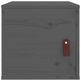 Pensili 2pz grigi 31,5x30x30 cm in legno massello di pino