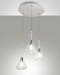 Tris sospensione trasp. 3 luci 3582-47-241