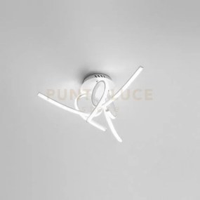 Tosca p/3 plafoniera led 4000k 2500lm 45w alluminio e silicone d.17...