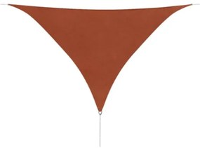 Parasole a Vela Oxford Triangolare 5x5x5 m Terracotta