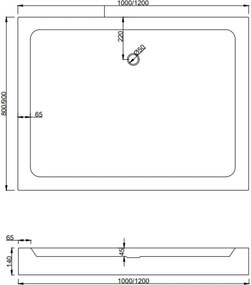 Mexen Apia cabina doccia scorrevole 100 x 80 cm, strisce bianche, cromo + piatto doccia Rio - 840-100-080-01-20-4510