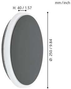 Eglo 98712 - Applique a LED da esterno MONGODIO LED/11,5W/230V IP44