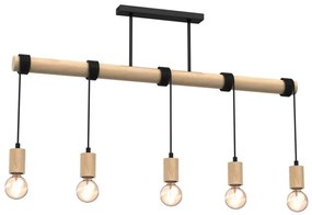 Lampadario a plafone VIGA 5xE27/60W/230V legno