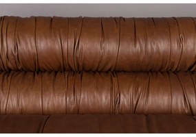 Divano marrone con rivestimento in pelle 214 cm Douglas – Dutchbone