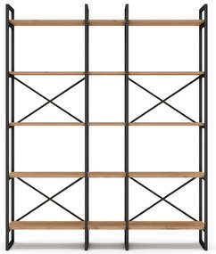 Scaffale in rovere nero/naturale 144x175 cm Dusan - Marckeric