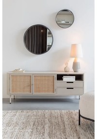 Tavolo TV in rattan crema 150x55 cm Amaya - White Label