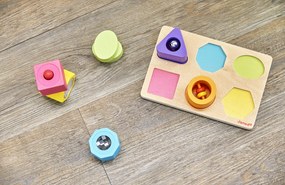 Puzzle 6 Cubi Sensoriali I Wood - legno