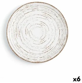 Piatto da pranzo Ariane Tornado White Bicolore Ceramica (6 Unità)