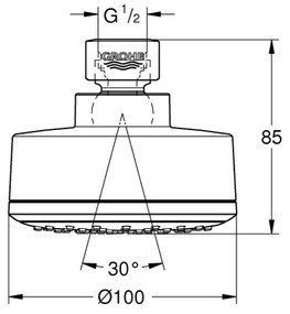 GROHE 26366001 - RAINSHOWER 210 mm soffione doccia, cromo lucido