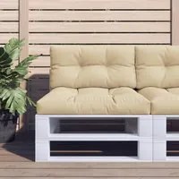 Cuscini per Pallet 2 pz Beige in Tessuto 360714