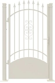 Cancello con serratura manuale Marmolada in ferro, apertura a sinistra, L 104.5, H 180-195 cm, di colore bianco