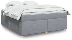 Giroletto A Molle Con Materasso Grigio Chiaro180x200 Cm Tessuto /