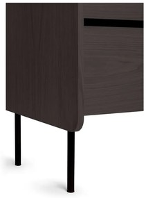 Cassettiera alta nera in rovere 80x82 cm Wrap - Bonami Selection