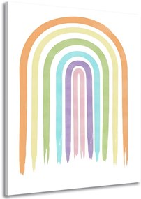 Stampa su tela – Arcobaleno pastello Mid-Century