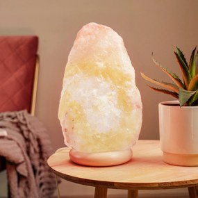 Lampada di sale Envostar Harmony base naturale 26-30cm, Rosso, Soggiorno / Sala da pranzo, Pietra, Lampada da tavolo