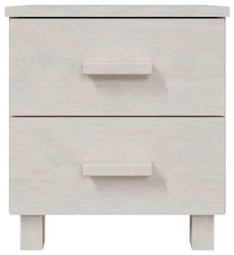 Comodino hamar bianco 40x35x44,5 cm in legno massello di pino