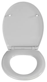 WENKO 22402100-WC sedile WC SAMOS 44,5x37,5 cm grigio/argento