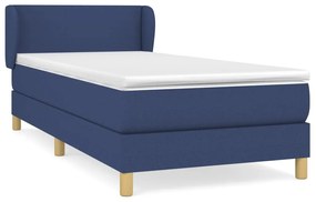 Giroletto a molle con materasso blu 90x200 cm intessuto