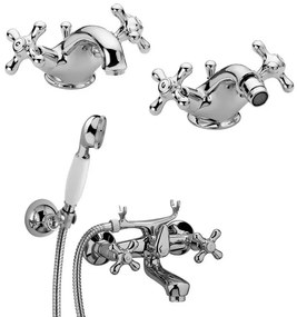 Set miscelatori Paffoni Iris lavabo bidet e gruppo vasca con scarico incluso