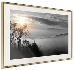 Poster  Fog Valley  Cornice Quadri Cornice d'oro con passe-partout, Larghezza x Altezza Home decor 30x20