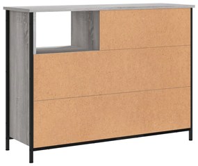 Credenza Grigio Sonoma 100x33x75 cm in Legno Multistrato