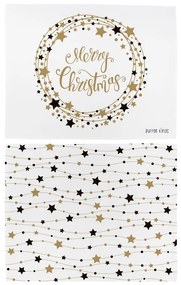 Set di 2 tovagliette in cotone con motivo natalizio Corona di stelle, 45 x 35 cm Scandi Christmas - Butter Kings