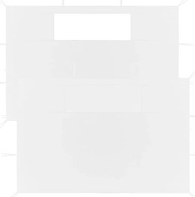 Pareti Con Finestre Per Gazebo 2 Pz Bianche /