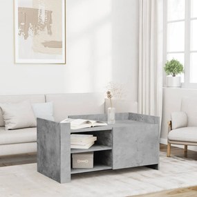 Tavolino Salotto Grigio Cemento 100x50x50 Cm Legno Multistrato /
