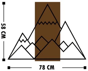 Decorazione da muro 78x58 cm montagne