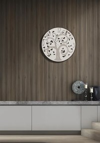 Orologio da parete tondo D50 in legno laminato TRS - NATURA