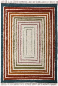 Tappeto in bouclé di lana tessuto a mano Frame