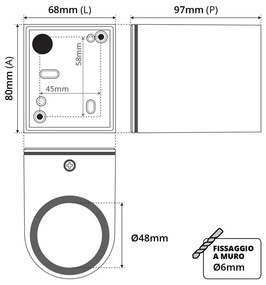Applique da Esterno Monodirezione IP65 GU10 Stondata - Nero