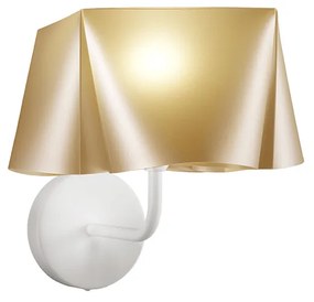 Applique Moderna 1 Luce Wanda In Polilux Oro D25 Made In Italy