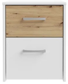 Comodino URO rovere artisan/bianco