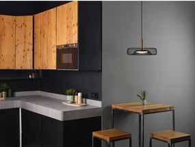 Osram - Lampadario LED a sospensione con cavo DECOR MESH LED/18,5W/230V Ø 40 cm nero/legno di caucciù