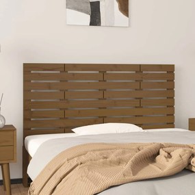 Testiera Da Parete Ambra 156x3x63 Cm İn Legno Massello Di Pino /