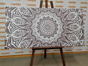 Stampa su tela – Mandala armonia su sfondo marrone