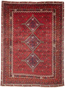 Shiraz Tappeto 200 x 260 Rosso (Iran) Annodato A Mano