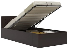Giroletto Con Contenitore Idraulico Grigio Similpelle 90x200cm /