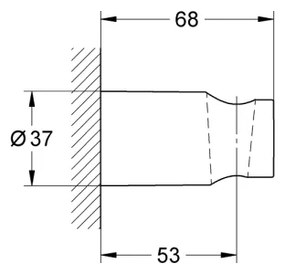 GROHE 26102000 - Supporto doccia universale VITALIO, cromato lucido