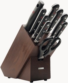 Set coltelli con ceppo e 1 paio di forbici in legno di frassino Classic