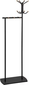 Appendiabiti Simon in metallo e legno – 60x30x177 cm