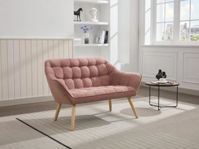 Divano 2 posti in Tessuto Rosa chiné  - CASERTA