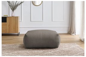 Poggiapiedi grigio/marrone con rivestimento in velluto a coste Voltaire – Bobochic Paris