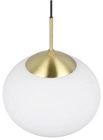 Lampadario in bianco-oro con paralume in vetro ø 30 cm Fomento - Trio